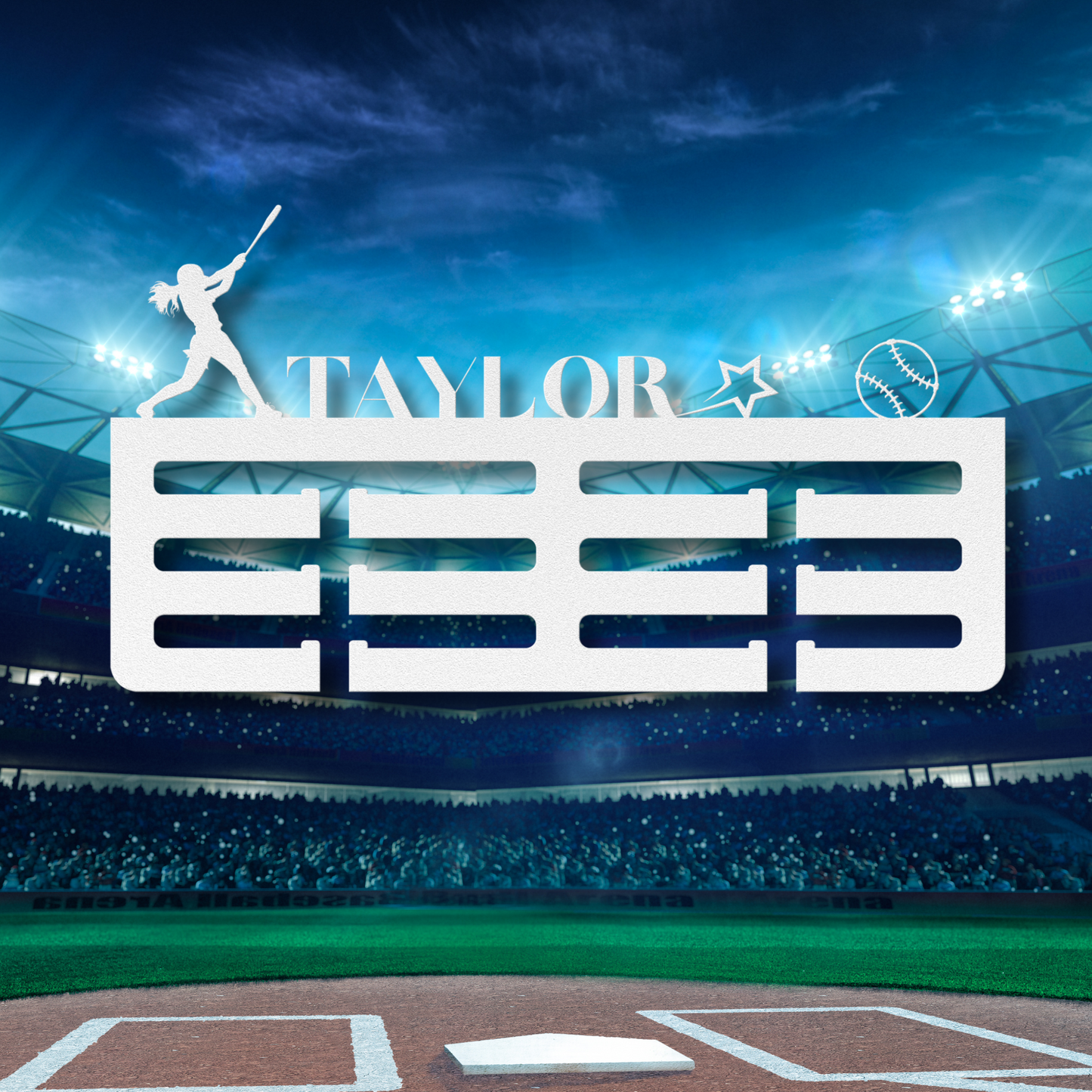 She's Award Baseball | Personlised Baseball Award Holder Metal Signs