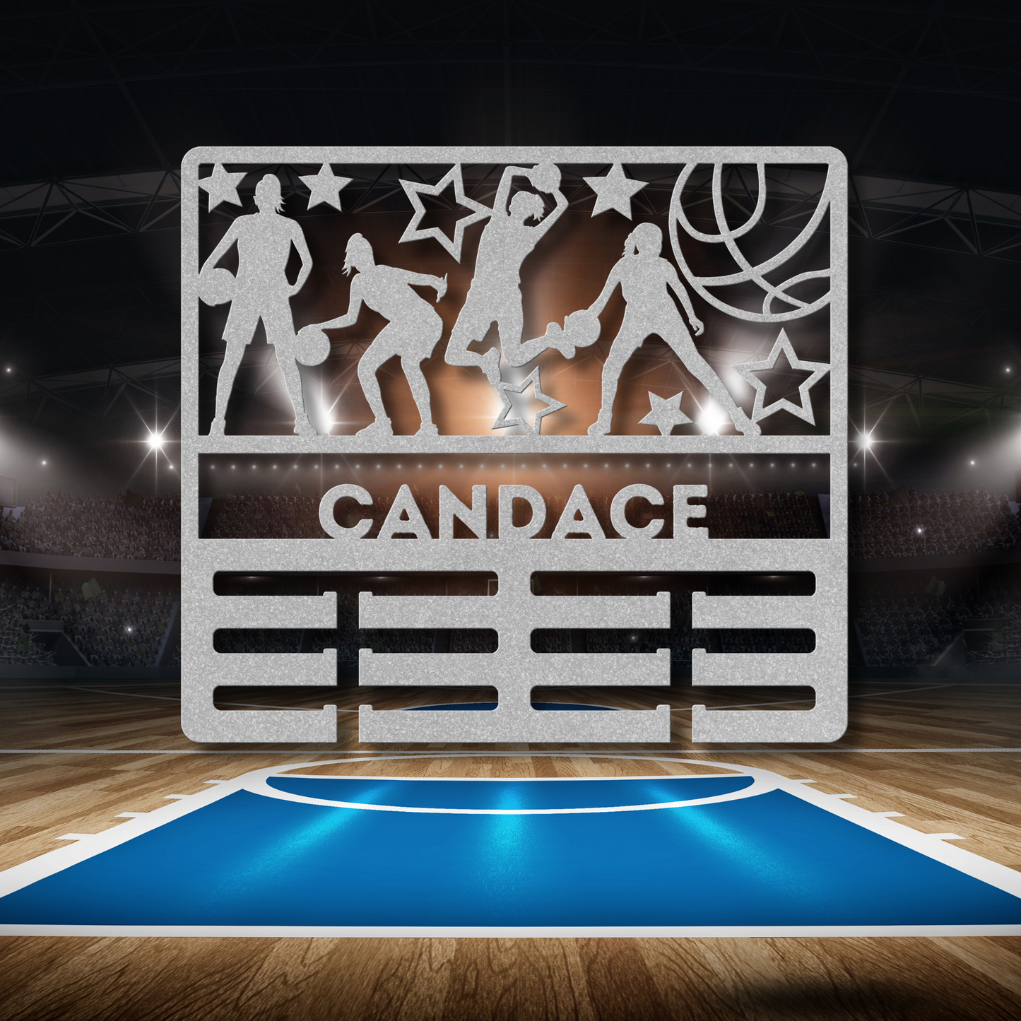 She's Leader Award Basketball | Personlised Basketball Award Holder Metal Signs