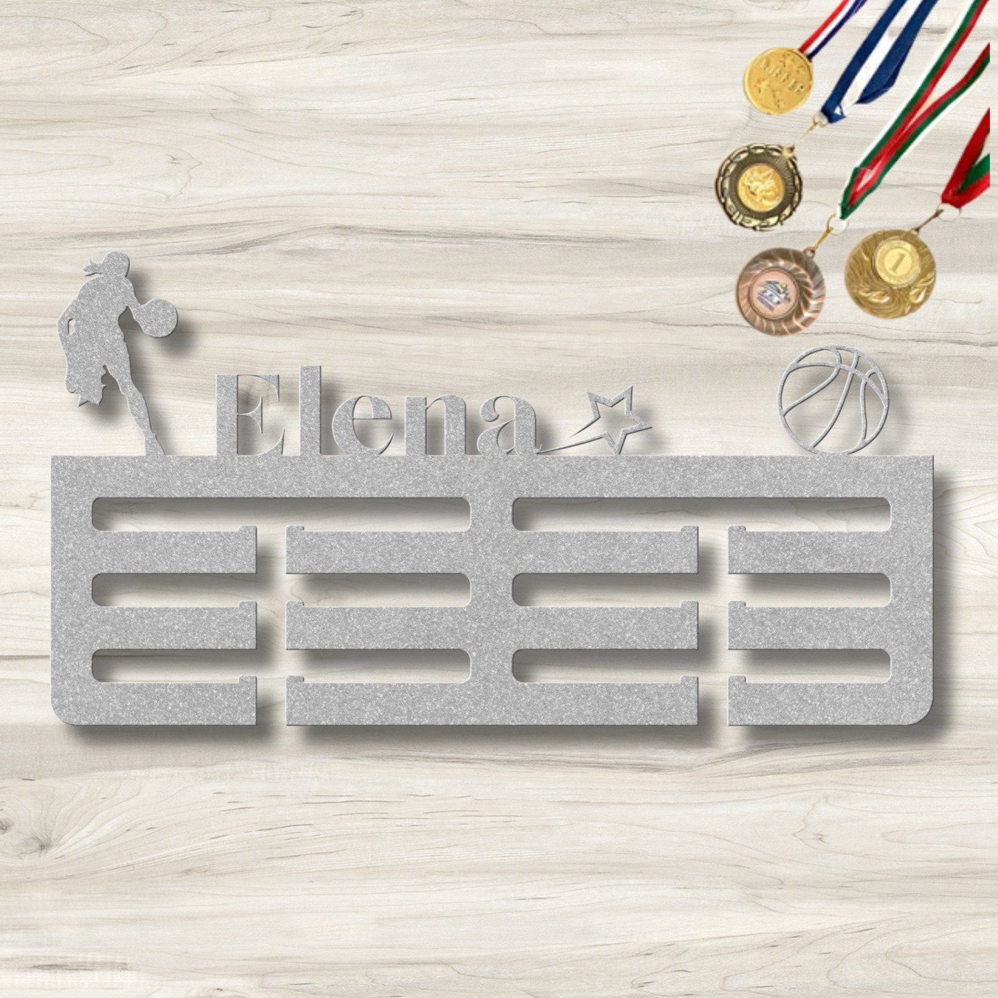 She's Award Basketball | Personlised Basketball Award Metal Signs
