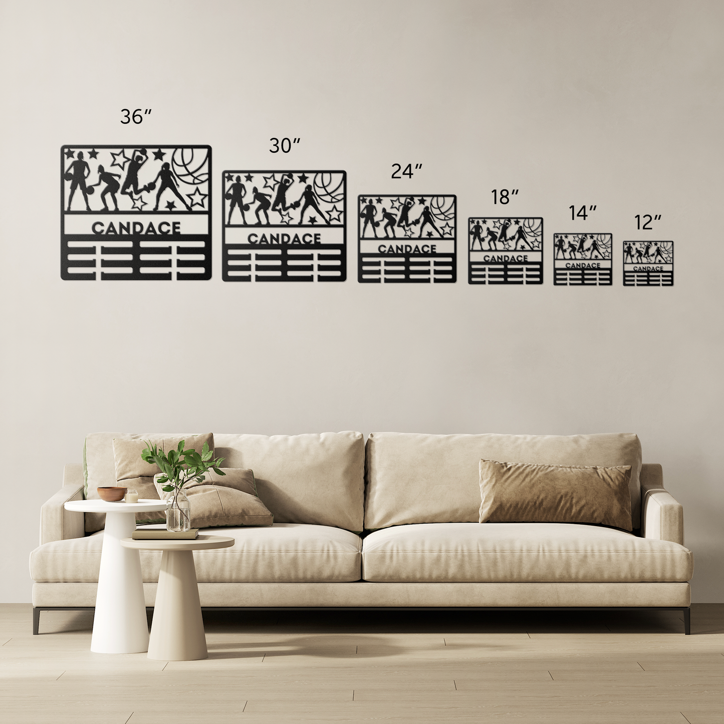 She's Leader Award Basketball | Personlised Basketball Award Holder Metal Signs