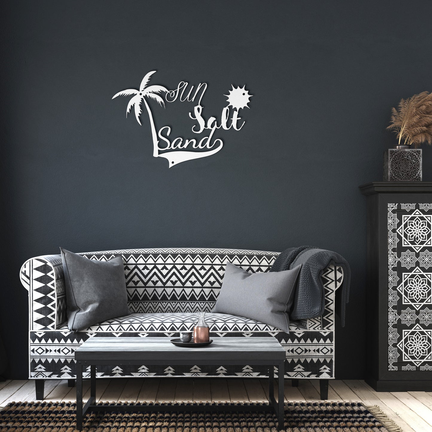 Sun, Salt, Sand | Metal Sign Wall Art Deco
