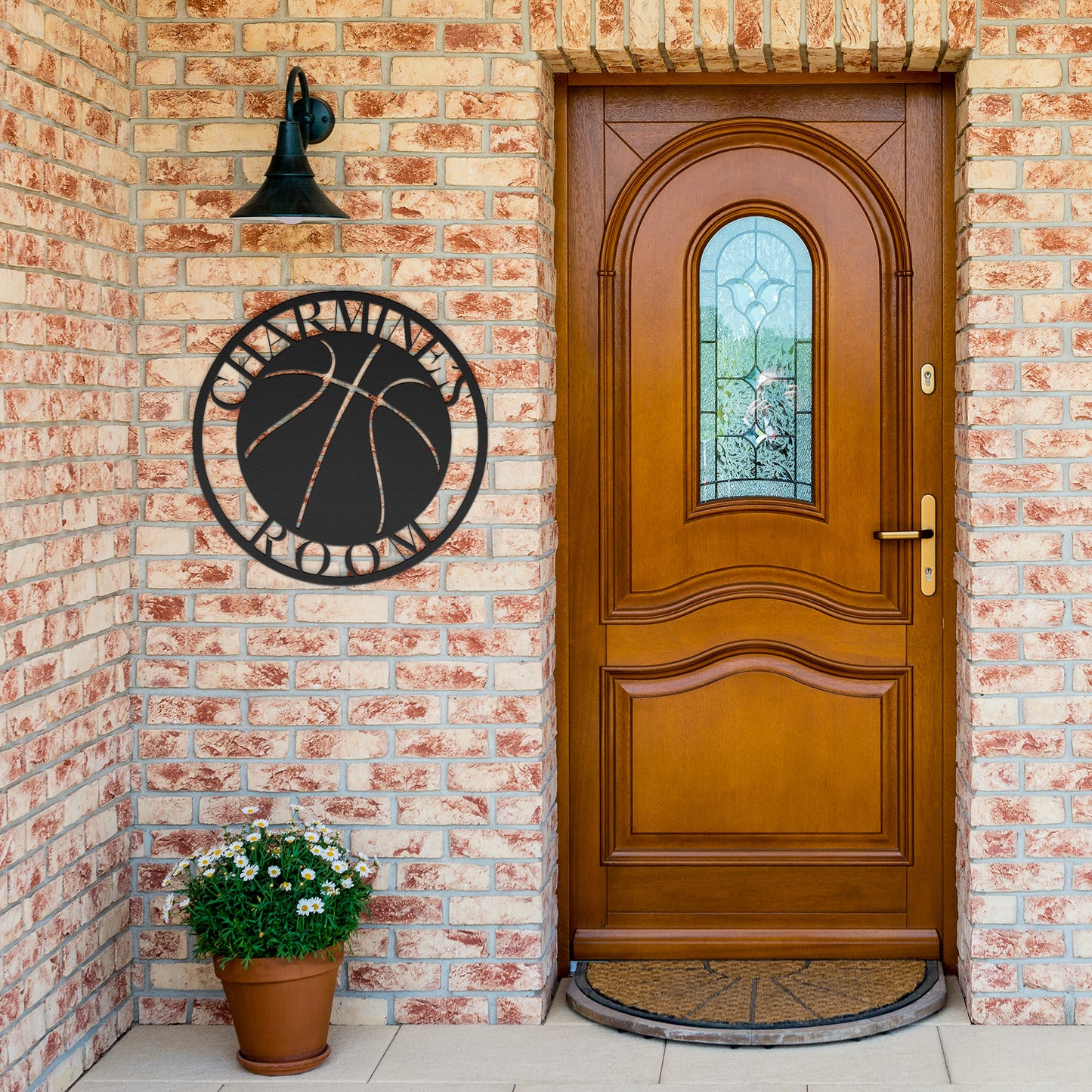 The Basketball | Personalized Basketball Metal Wall Art