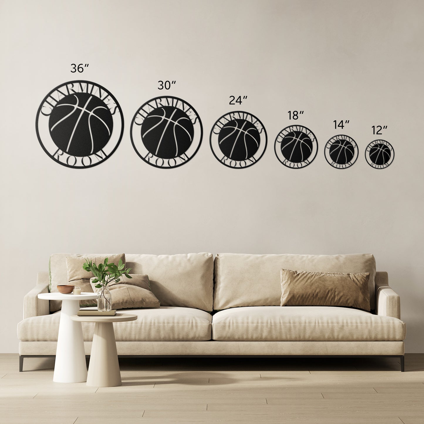 The Basketball | Personalized Basketball Metal Wall Art