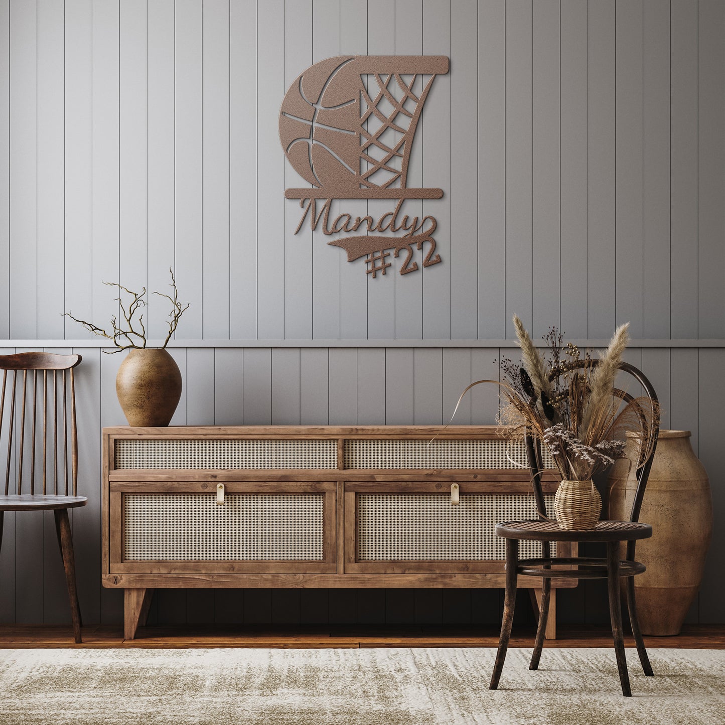 Unity in Strength | Personalized Basketball Metal Wall Art