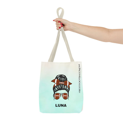 Personalized Funny Best Football Mom Tote Bag