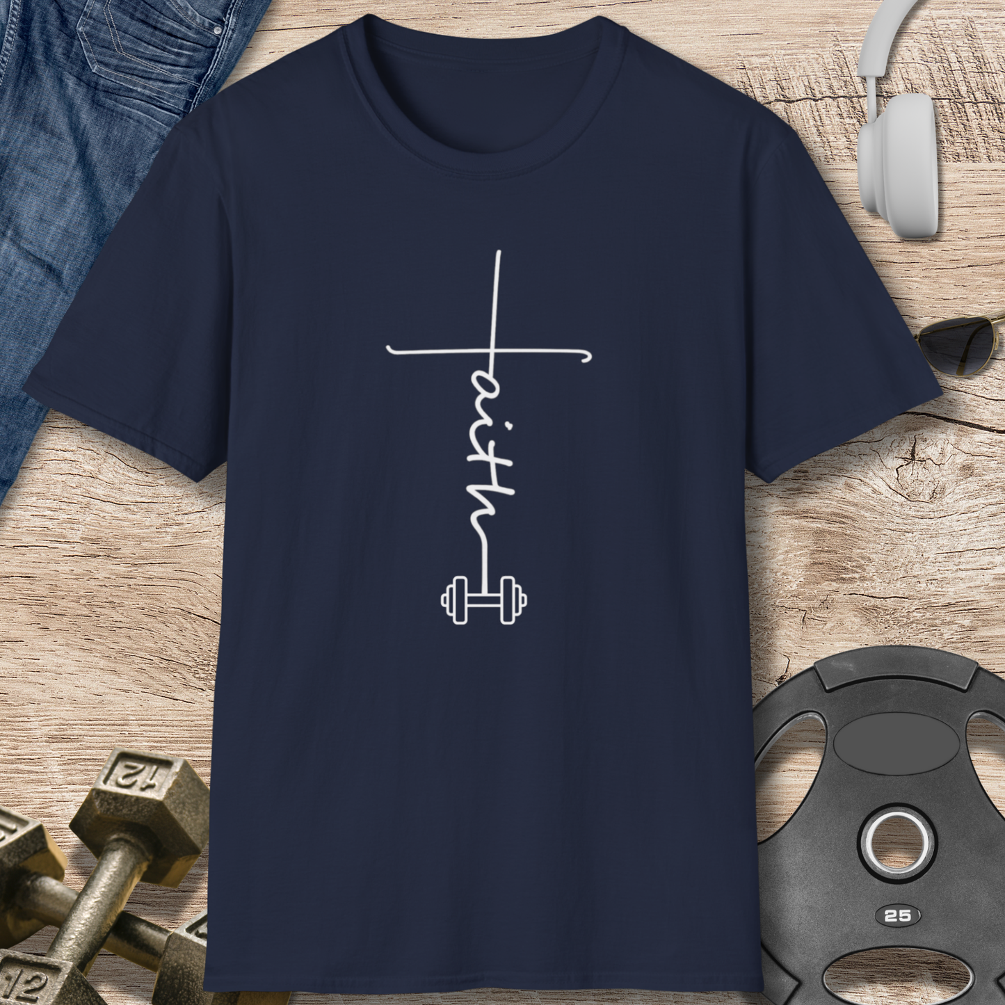 Faith & Dumbbell T-Shirt