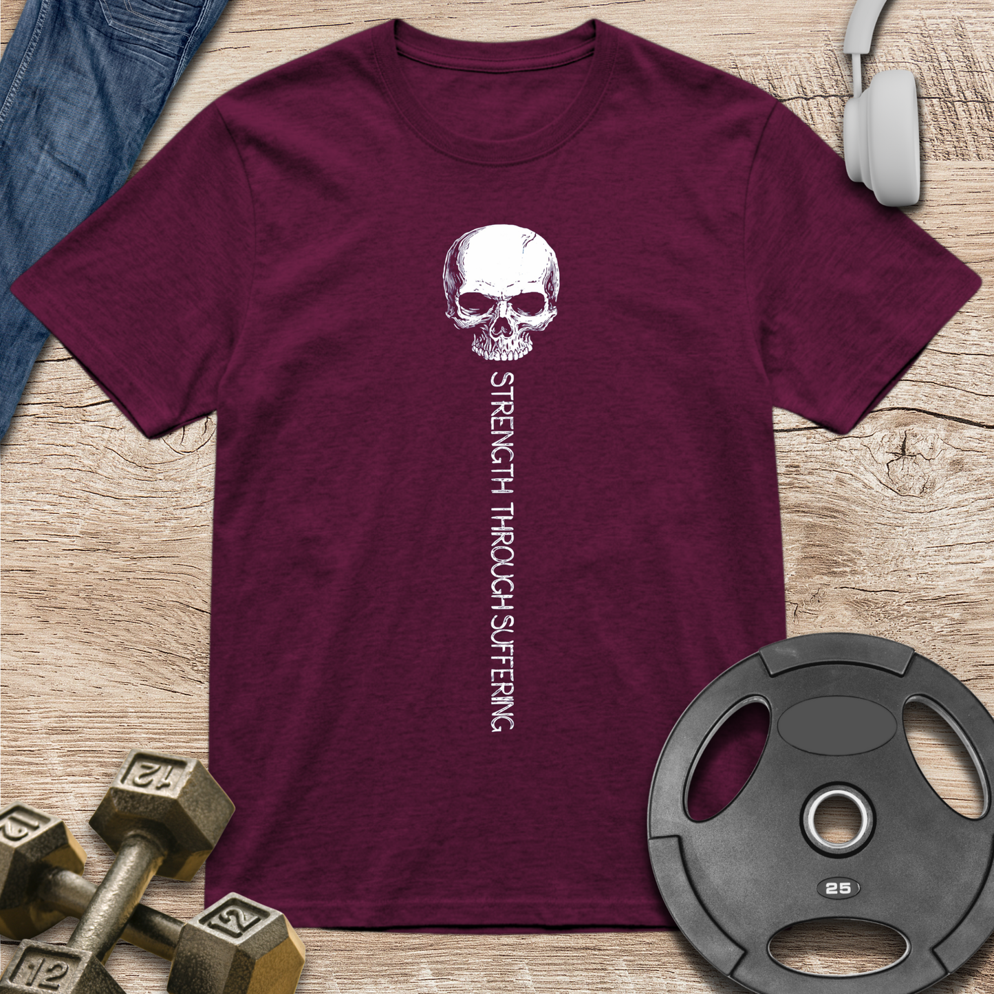 Skull Strength Through T-Shirt