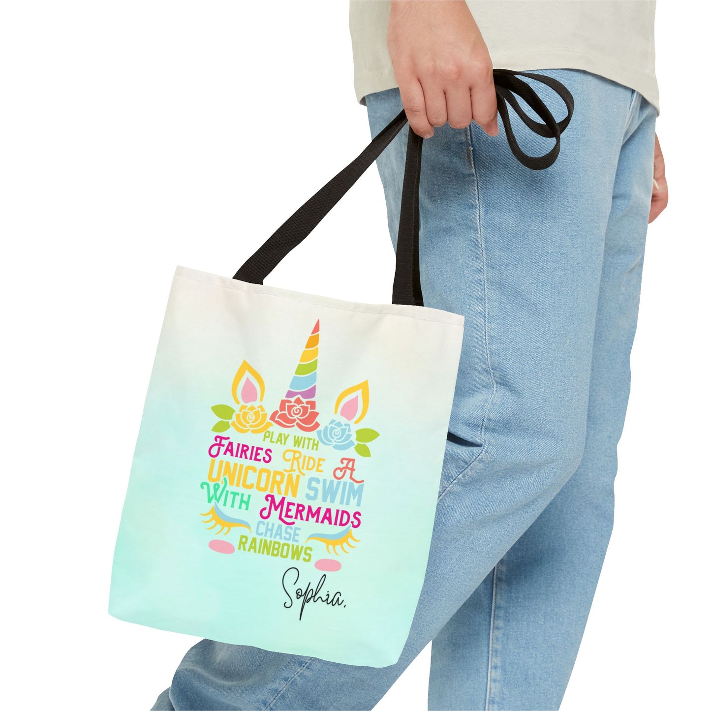 Unicorn Swimming Tote Bag