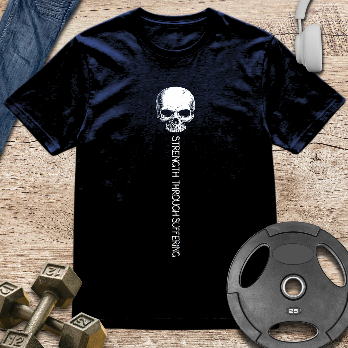 Skull Strength Through T-Shirt