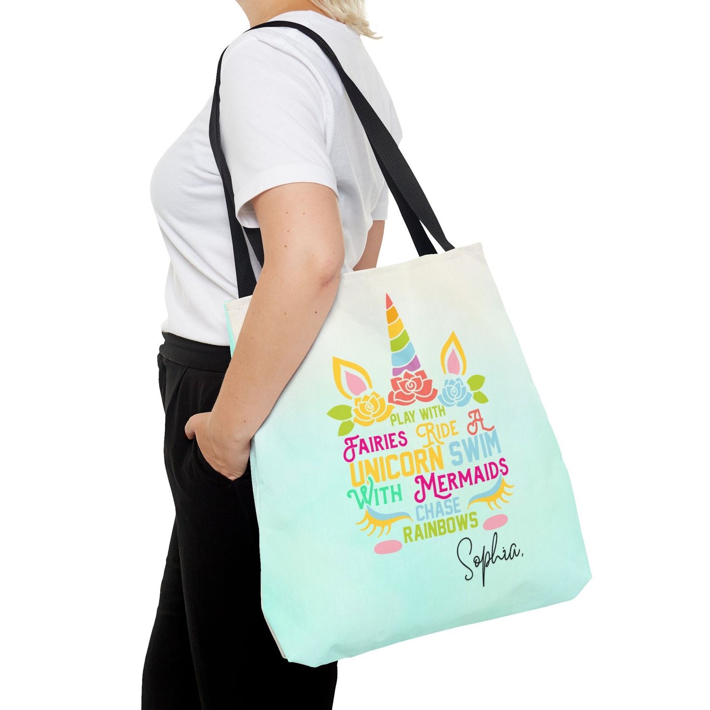 Unicorn Swimming Tote Bag