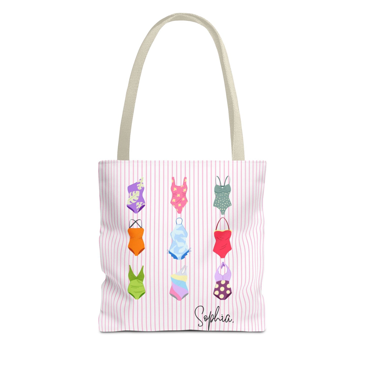 Personalised Name Retro Swimming Swimsuits Tote Bag