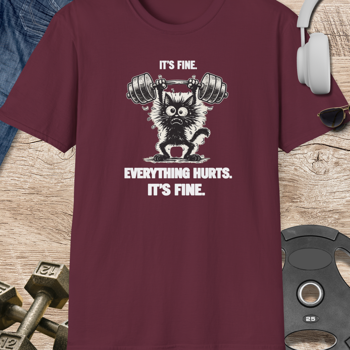 It's Fine Cat T‑Shirt