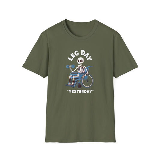 Funny Leg Day Skeleton T-Shirt