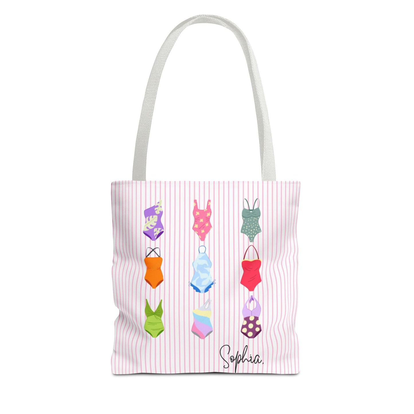 Personalised Name Retro Swimming Swimsuits Tote Bag
