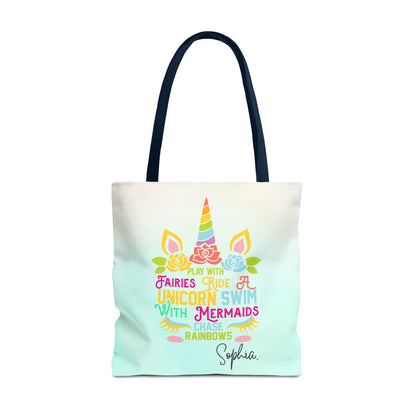 Unicorn Swimming Tote Bag