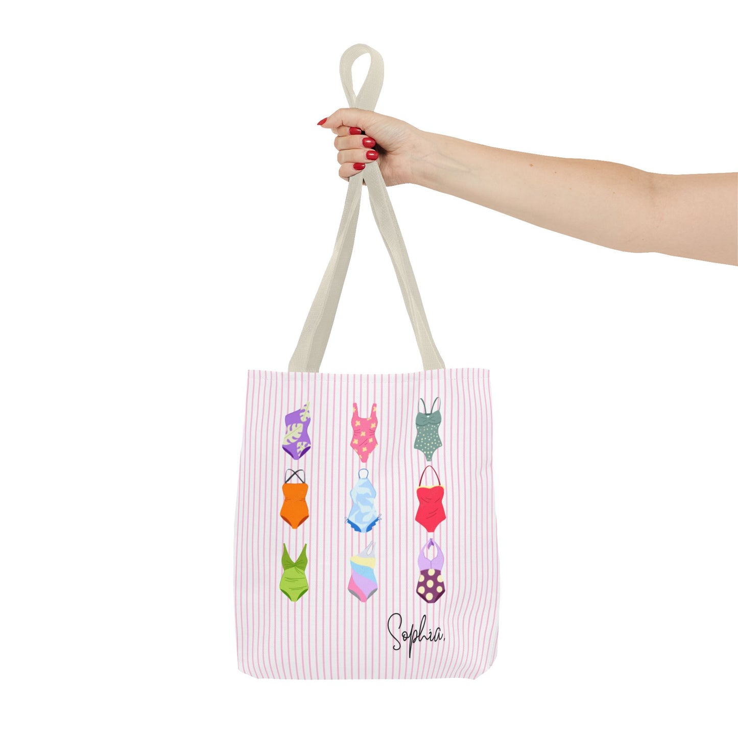 Personalised Name Retro Swimming Swimsuits Tote Bag