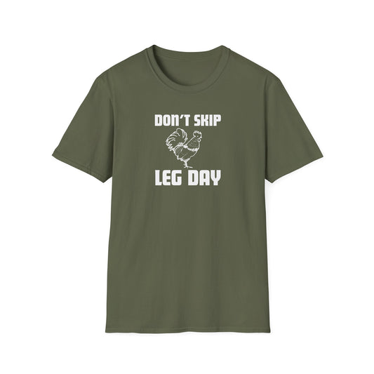 Funny Chicken Don't Skip Leg Day T-Shirt