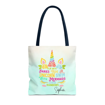 Unicorn Swimming Tote Bag