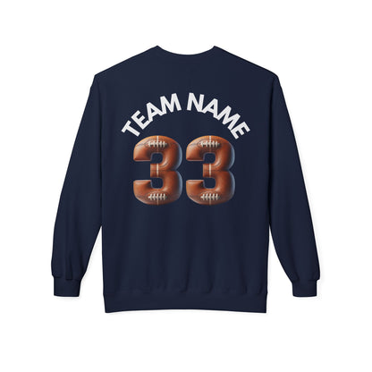 Personlized Name and Team Name on Sweatshirt Football