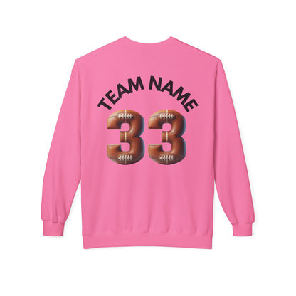Personlized Name and Team Name on Sweatshirt Football