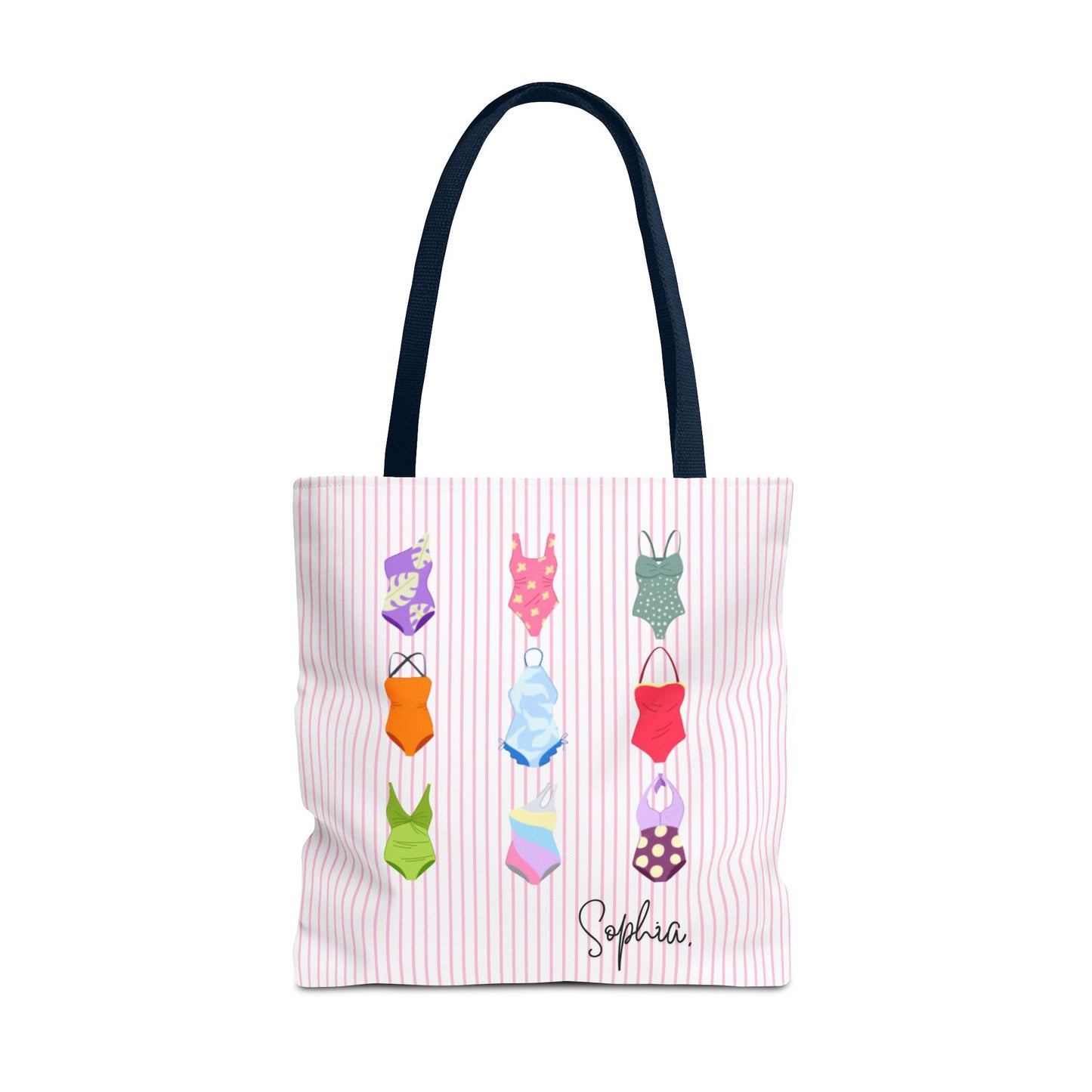 Personalised Name Retro Swimming Swimsuits Tote Bag