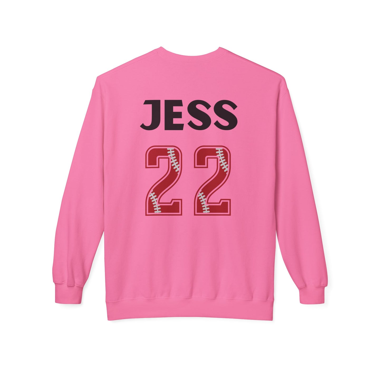 Personlised Name and Number Baseball Ribbon Sweatshirt