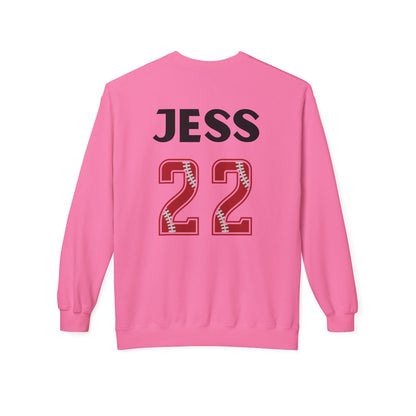 Personlised Name and Number Baseball Ribbon Sweatshirt