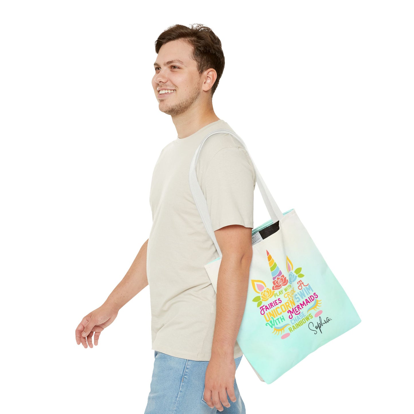 Unicorn Swimming Tote Bag