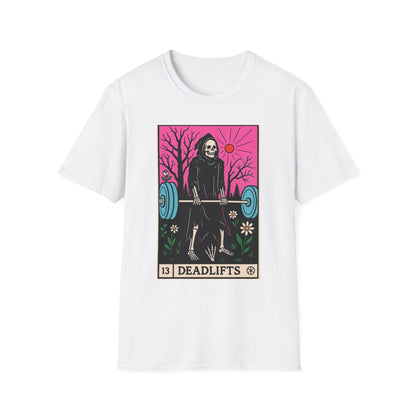 Grim Reaper Deadlifts Tarot Card Softstyle T-Shirt
