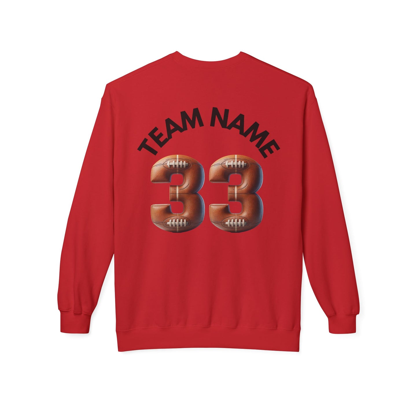 Personlized Name and Team Name on Sweatshirt Football