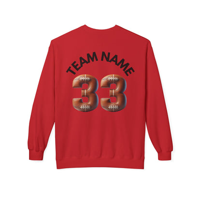 Personlized Name and Team Name on Sweatshirt Football