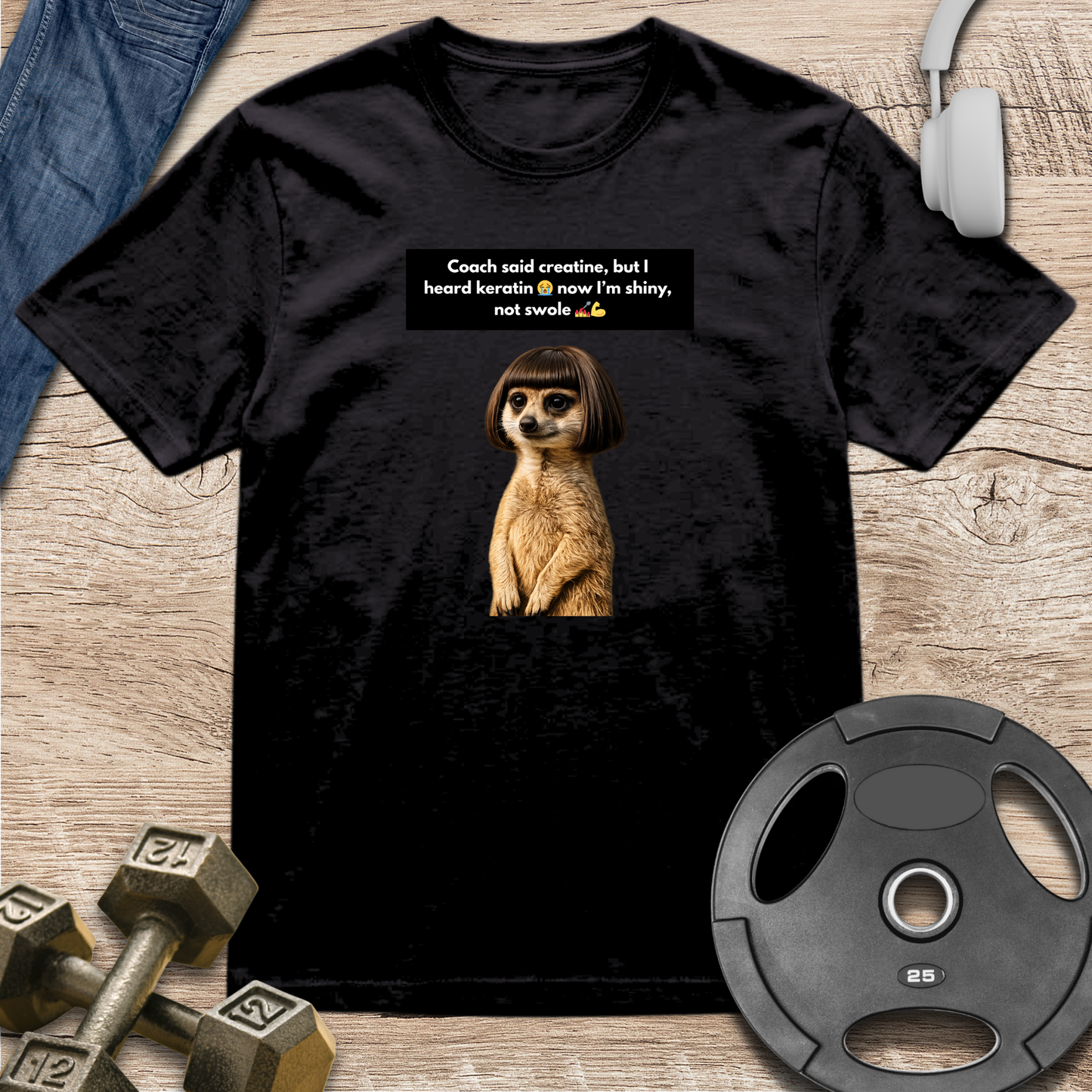 Meerkat Bob Wig T-Shirt