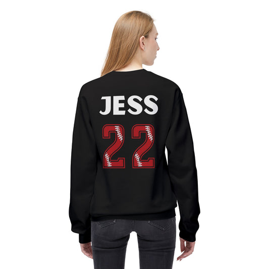 Personlised Name and Number Baseball Ribbon Sweatshirt