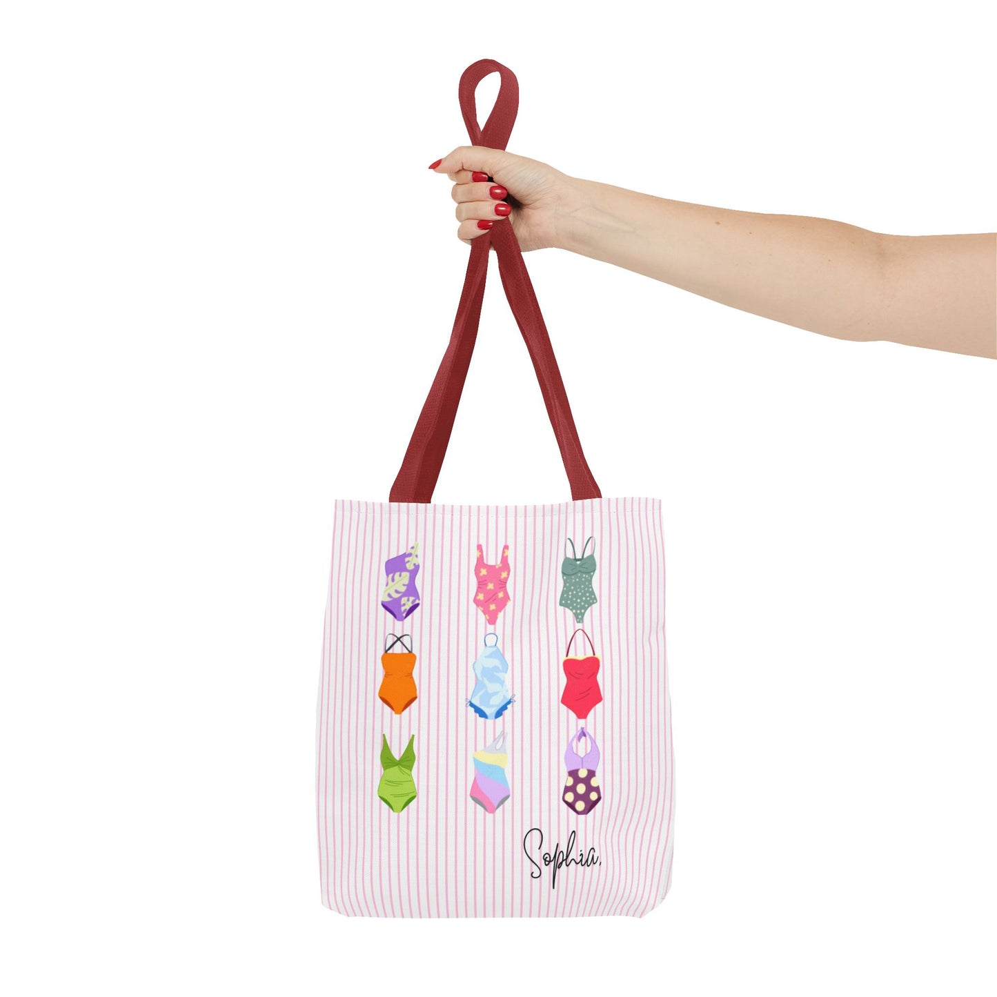 Personalised Name Retro Swimming Swimsuits Tote Bag