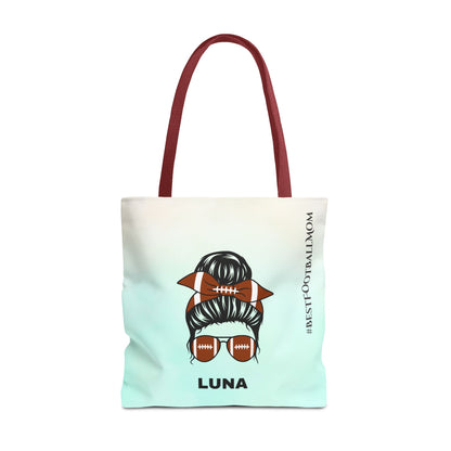 Personalized Funny Best Football Mom Tote Bag