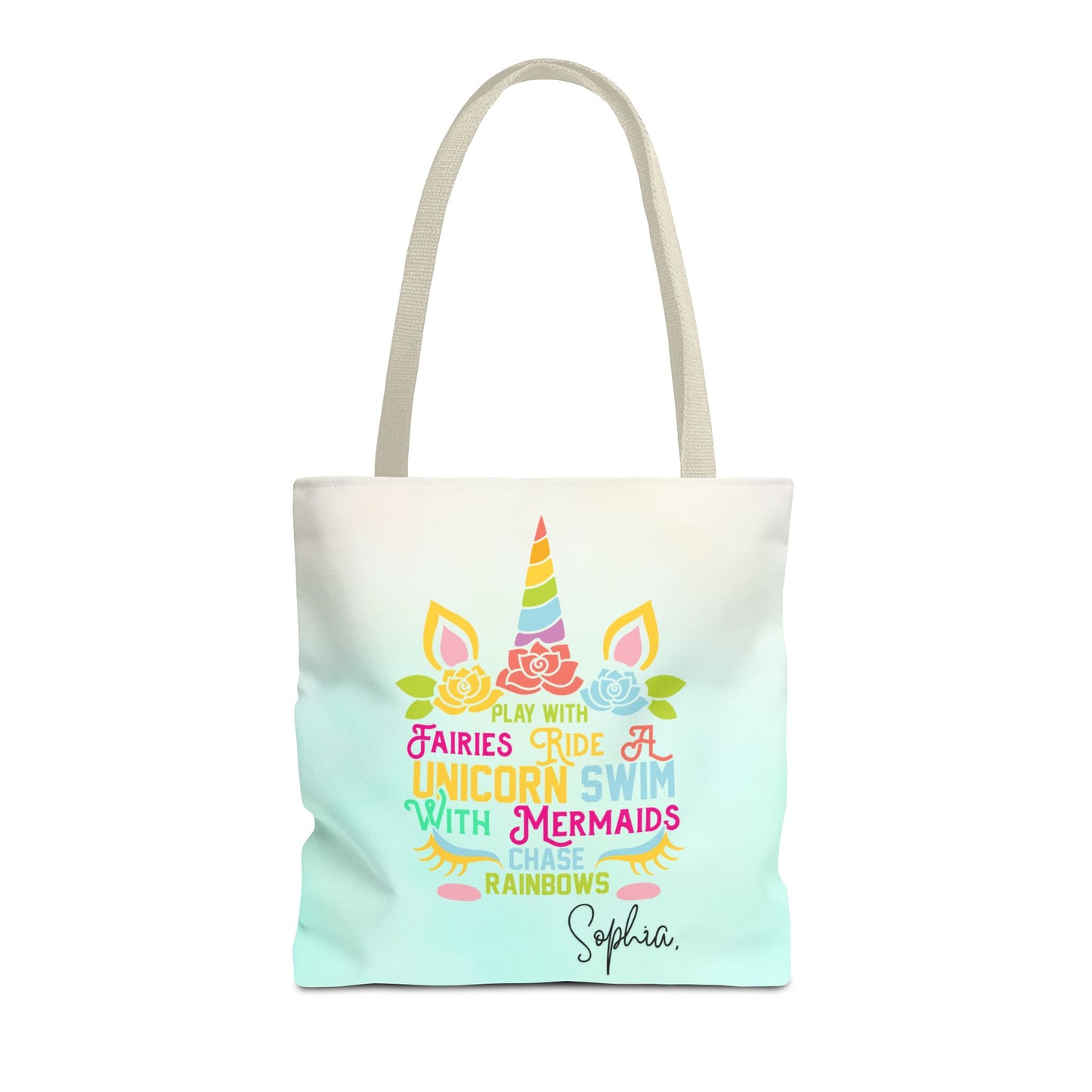 Unicorn Swimming Tote Bag