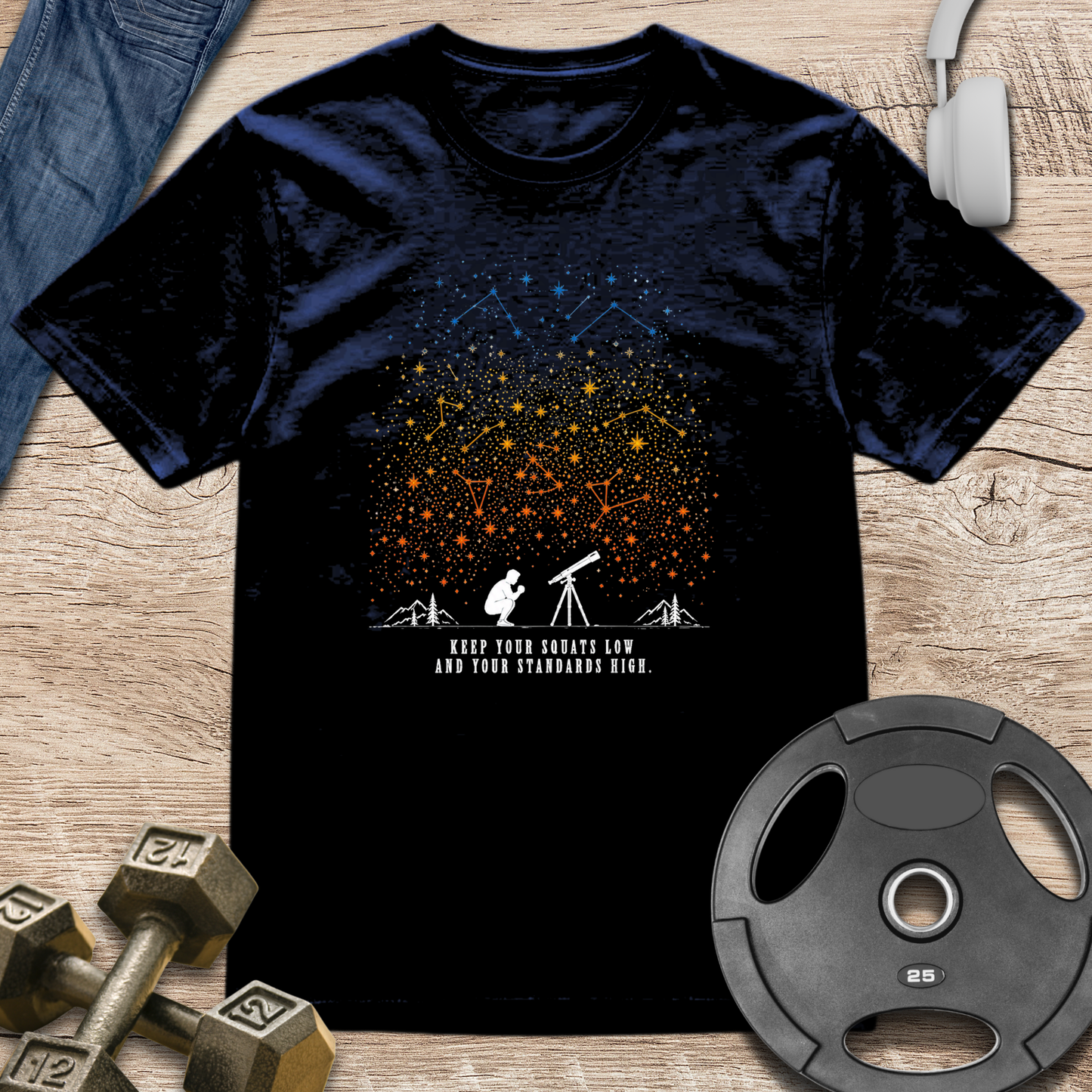 Stargazing, Squat Low T‑Shirt
