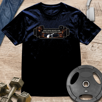 Keep your squat low Barbell T-Shirt