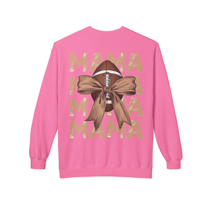 MAMA Football Ribbon Bow Sweatshirt