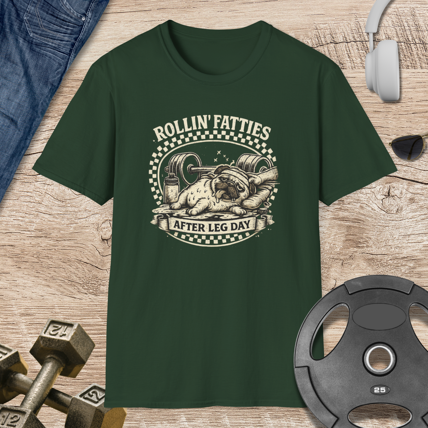 Pug Weightlifting T-Shirt