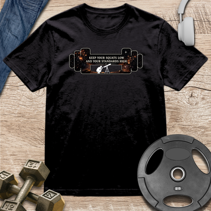 Keep your squat low Barbell T-Shirt