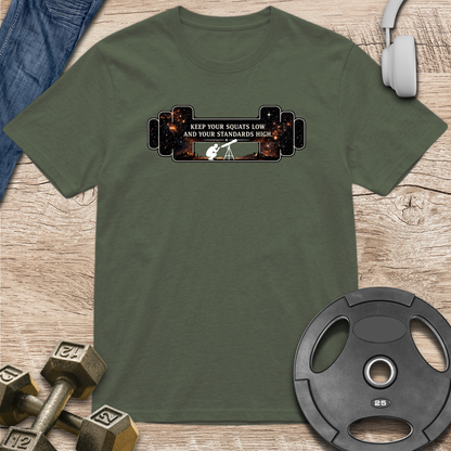 Keep your squat low Barbell T-Shirt