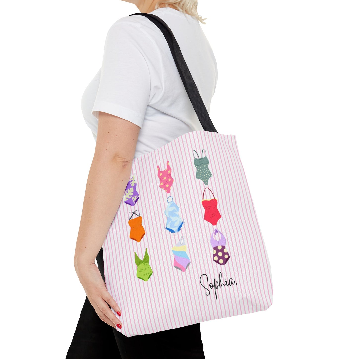 Personalised Name Retro Swimming Swimsuits Tote Bag