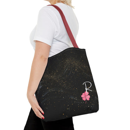 Custom Initial Clover Tote Bag