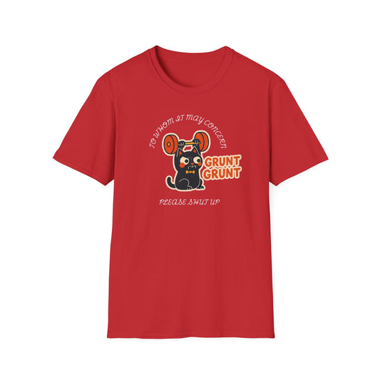 Funny Cat Grunt Workout T-Shirt