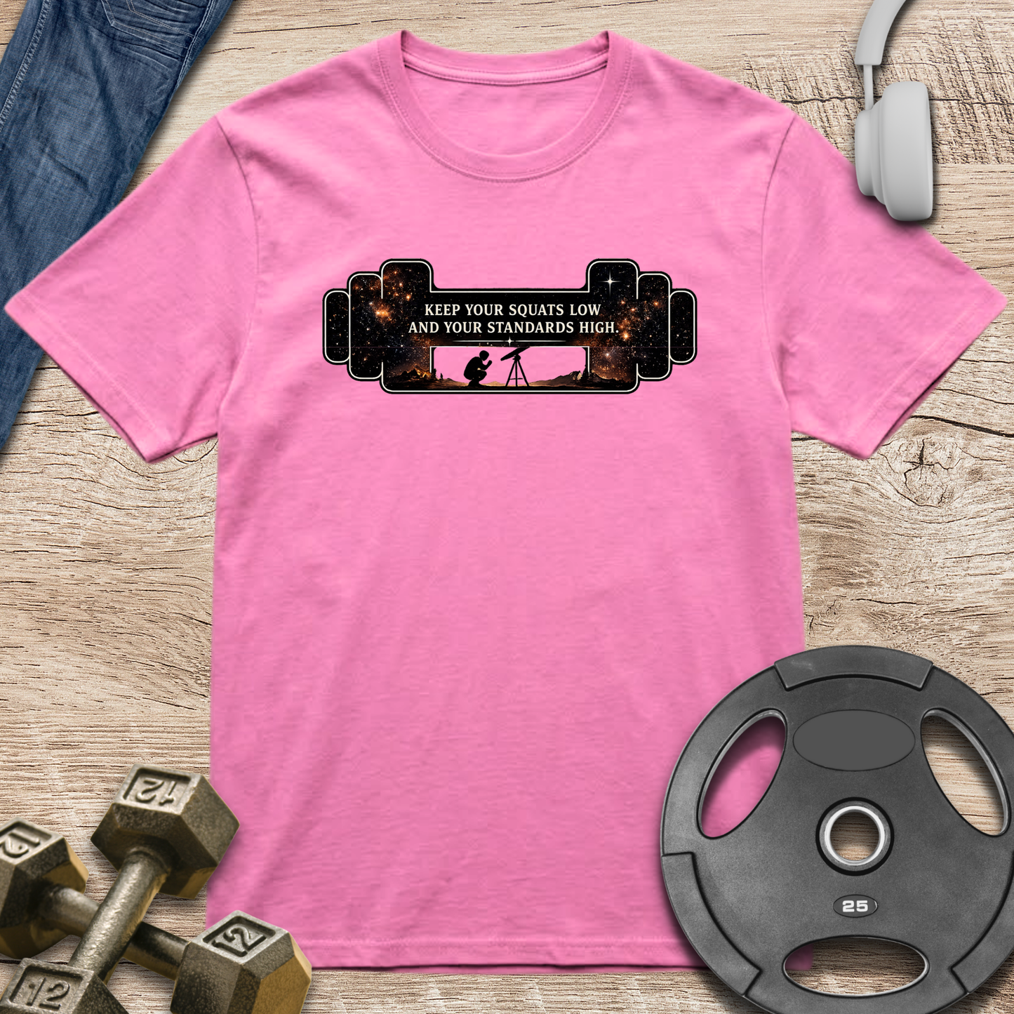 Keep your squat low Barbell T-Shirt