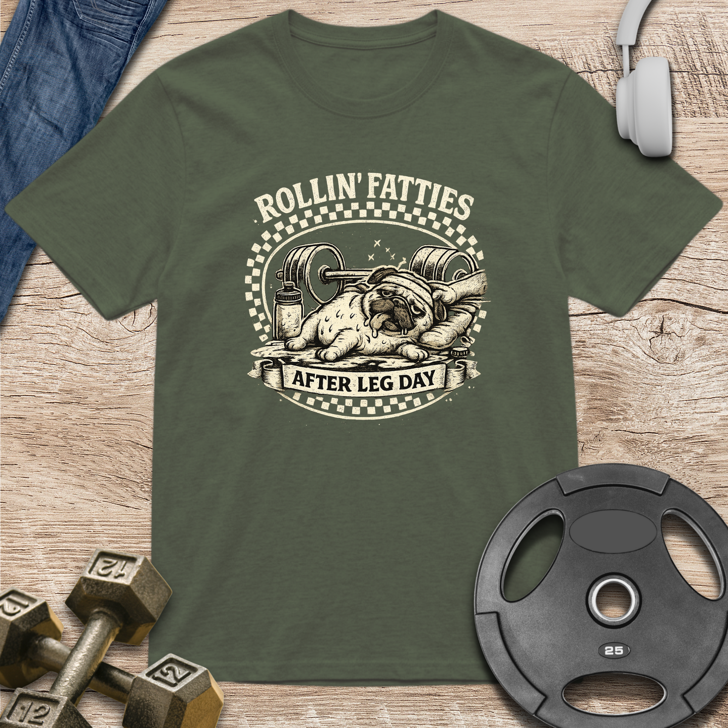 Pug Weightlifting T-Shirt