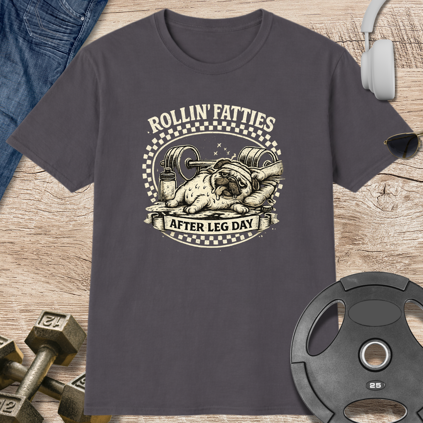 Pug Weightlifting T-Shirt