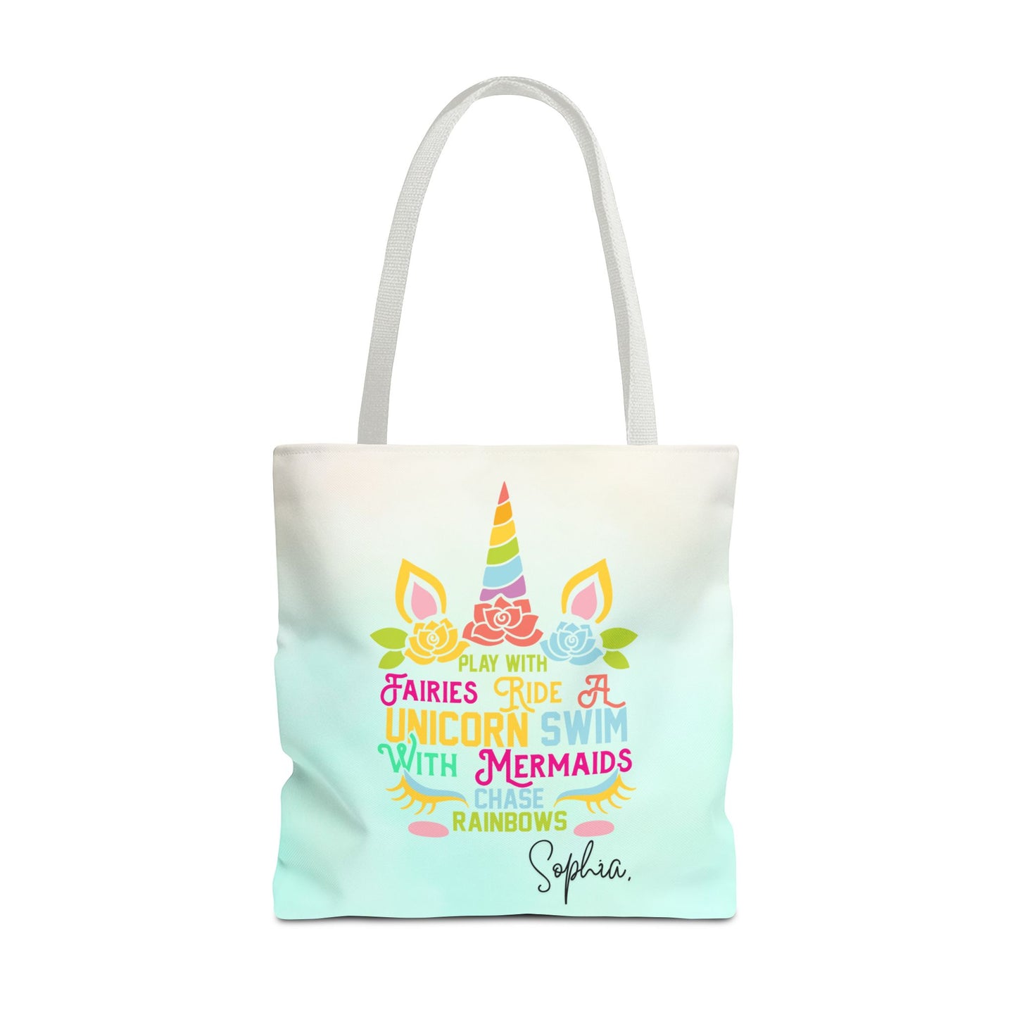 Unicorn Swimming Tote Bag