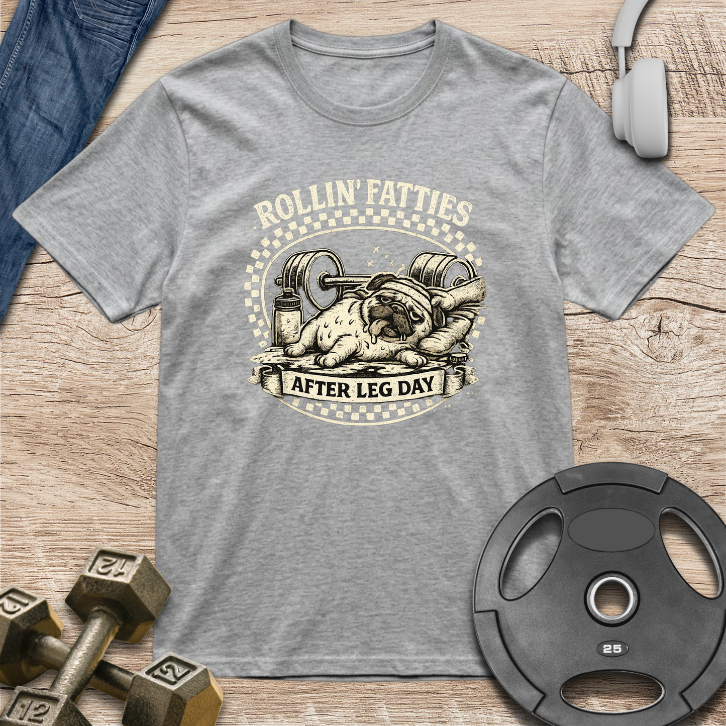 Pug Weightlifting T-Shirt